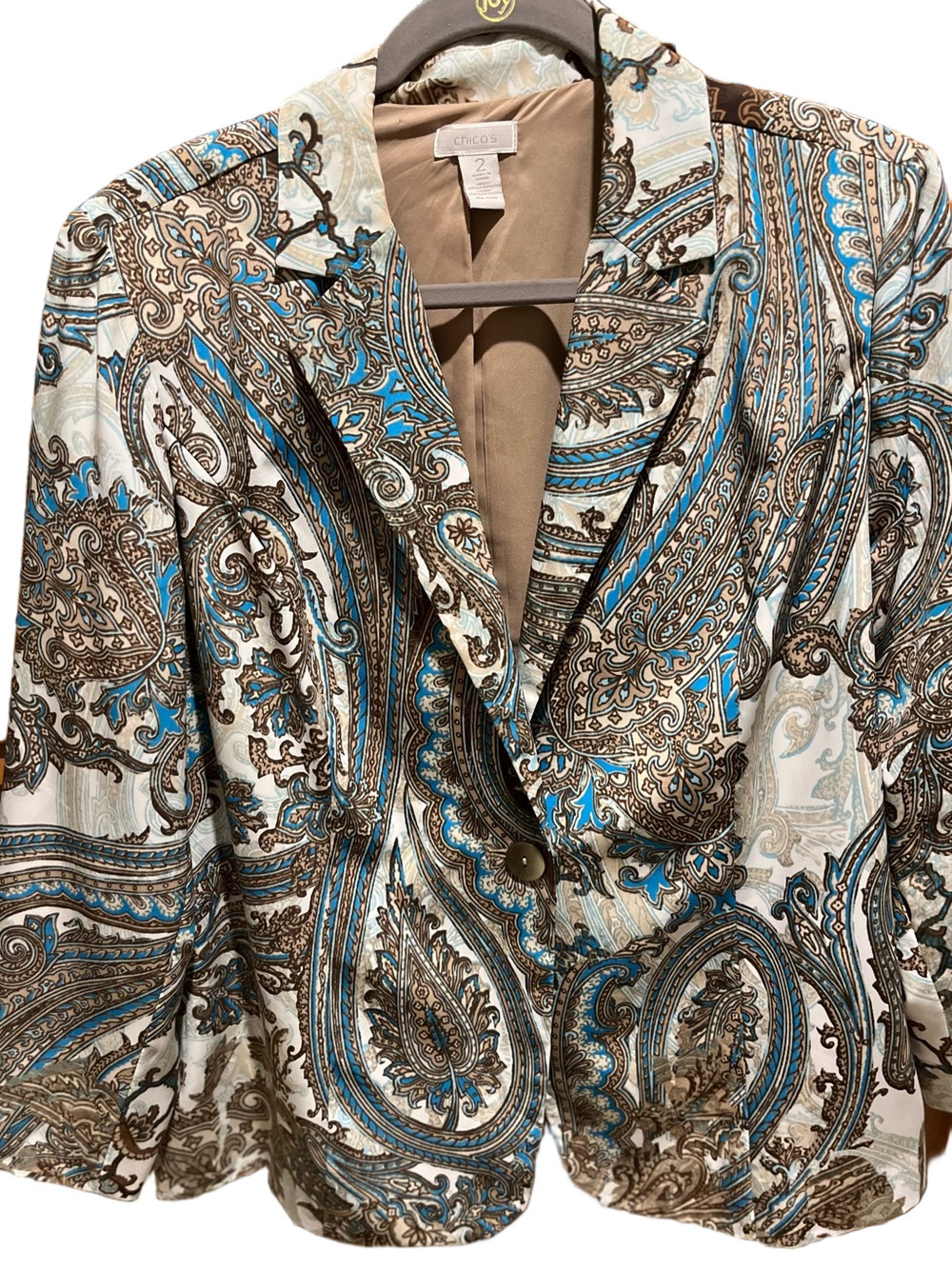 39. WOMENS CHICO’S 2/L DETAIL JACKET